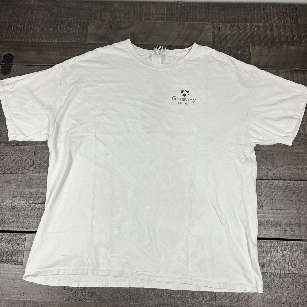 Vintage Microsoft Gateway‎ Mens Tshirt Tech Product promo USA Cotton Size XL